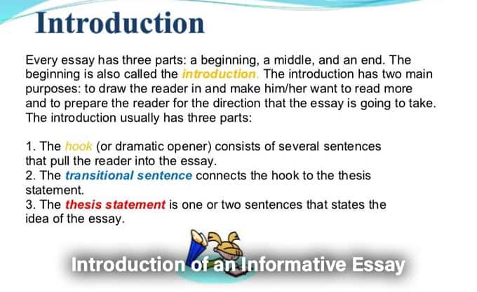 good introduction paragraph for an informative essay